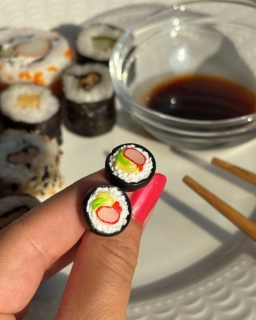 Sushi (peckové náušnice)